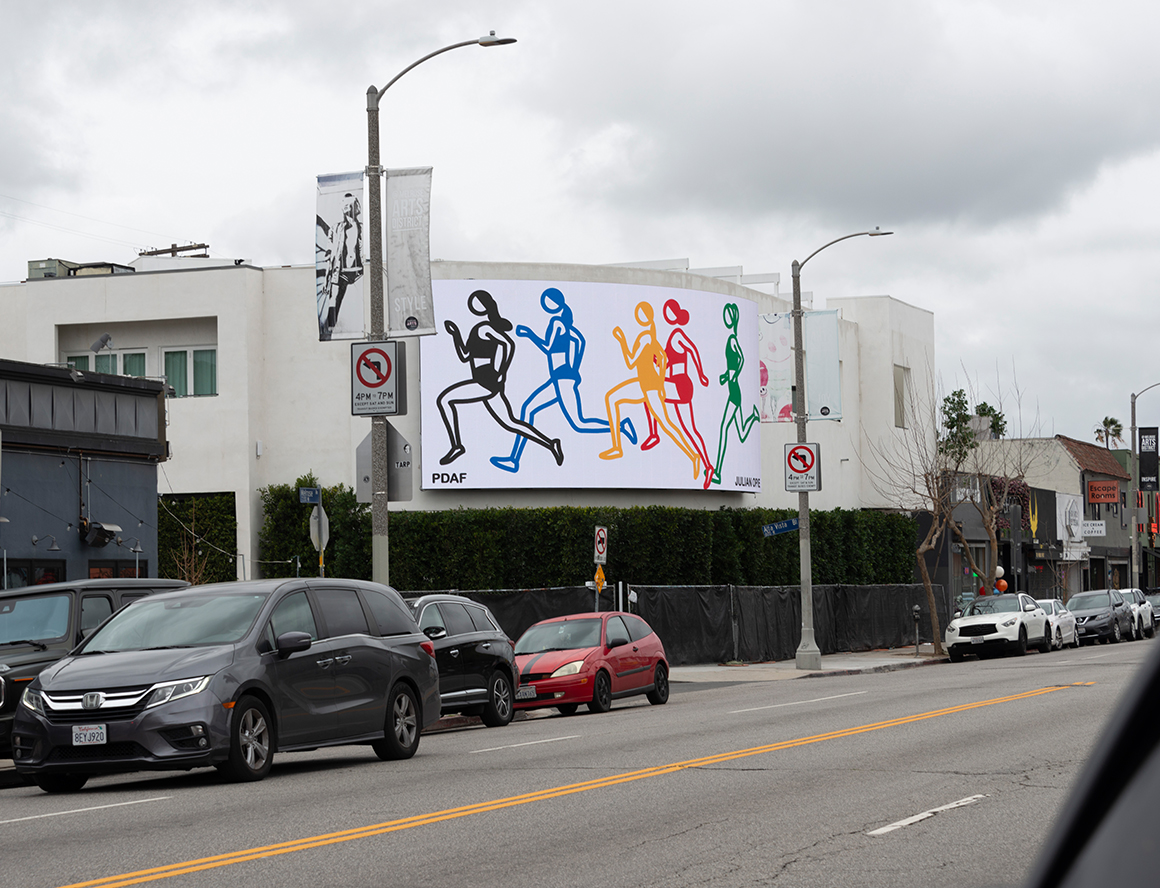 Julian Opie displays city-wide artworks in Los Angeles and Baltimore