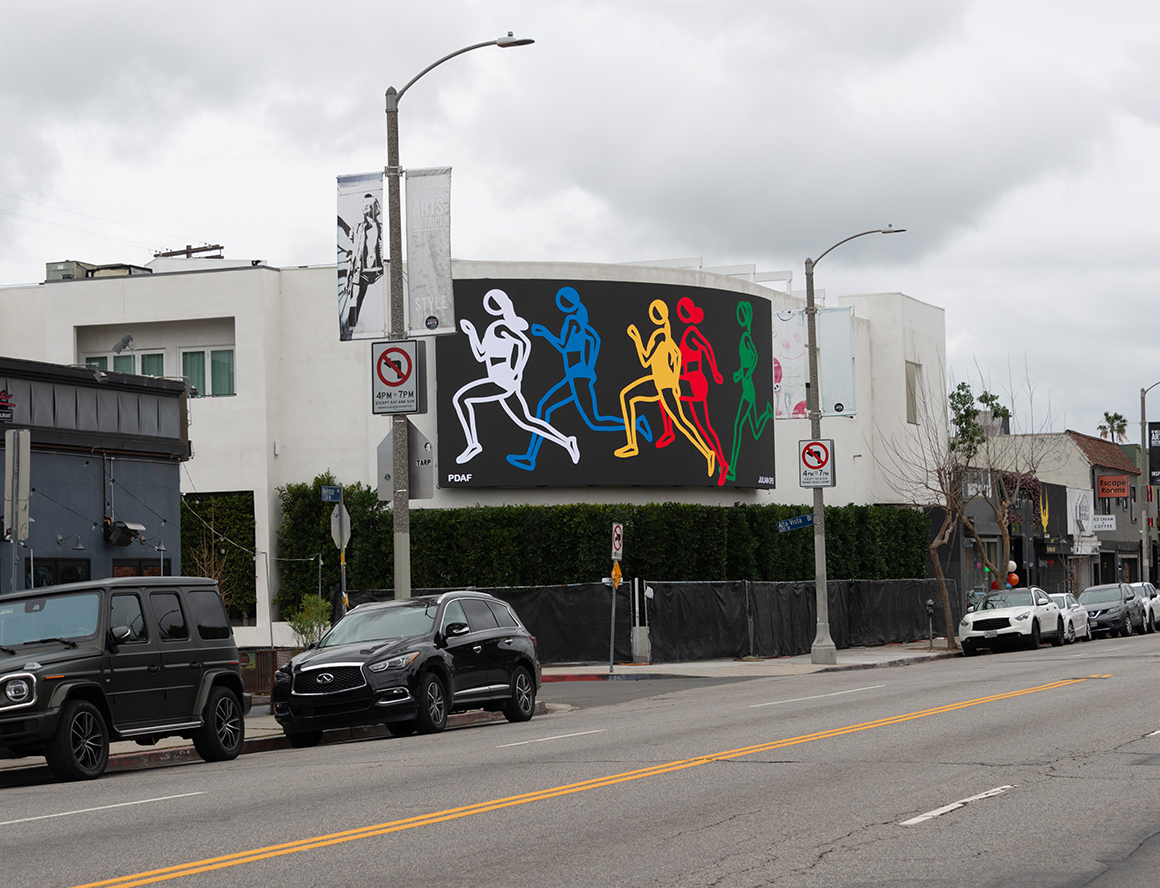Julian Opie displays city-wide artworks in Los Angeles and Baltimore