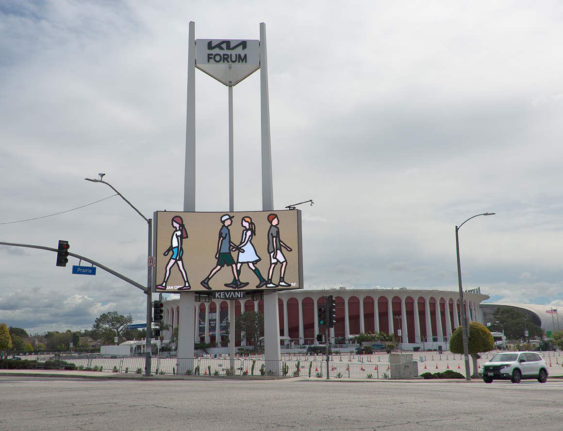 Julian Opie displays city-wide artworks in Los Angeles and Baltimore