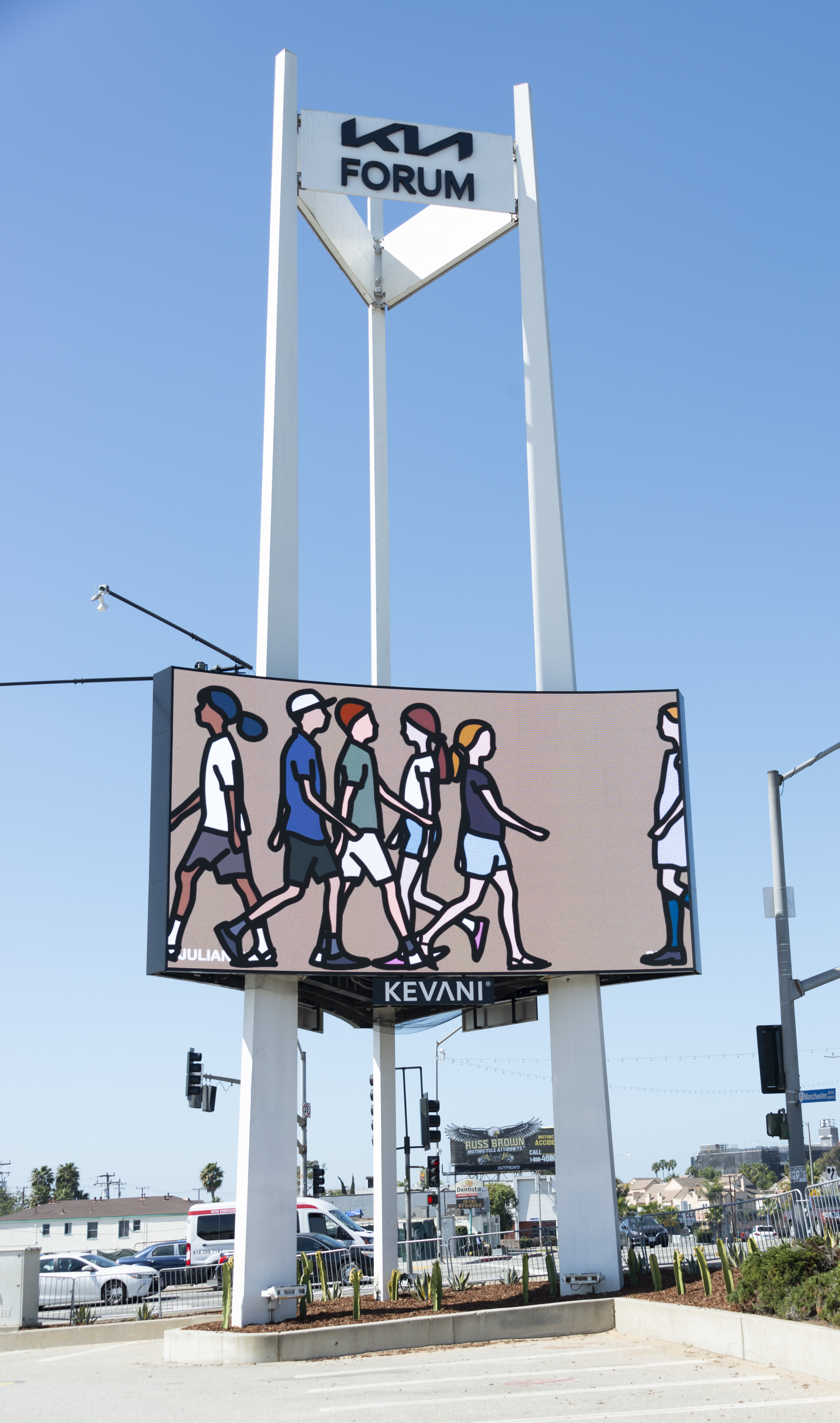 Julian Opie displays city-wide artworks in Los Angeles and Baltimore