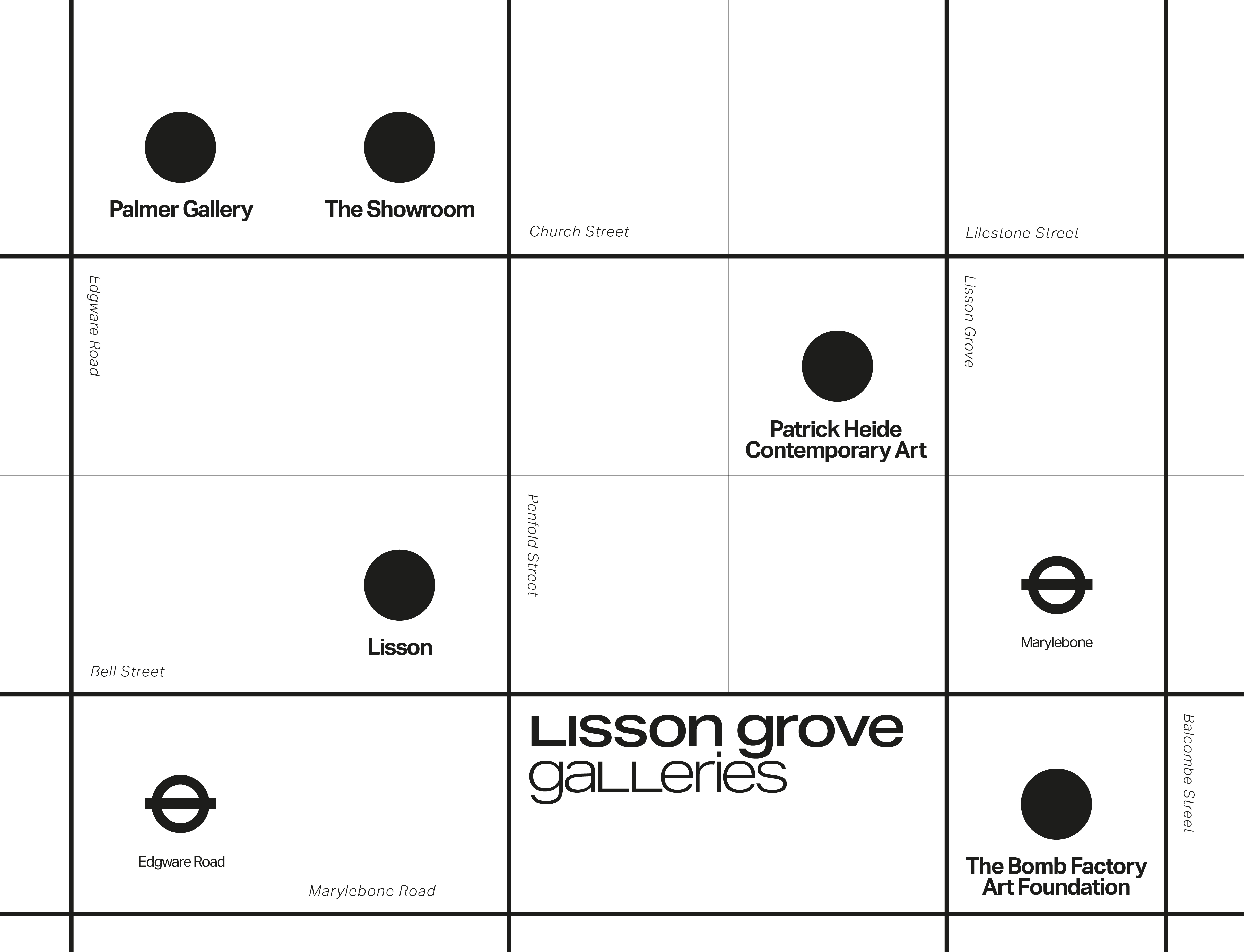 Lisson, The Bomb Factory Art Foundation, Palmer Gallery, Patrick Heide Contemporary Art & The Showroom announce establishment of new collaboration: Lisson Grove Galleries 