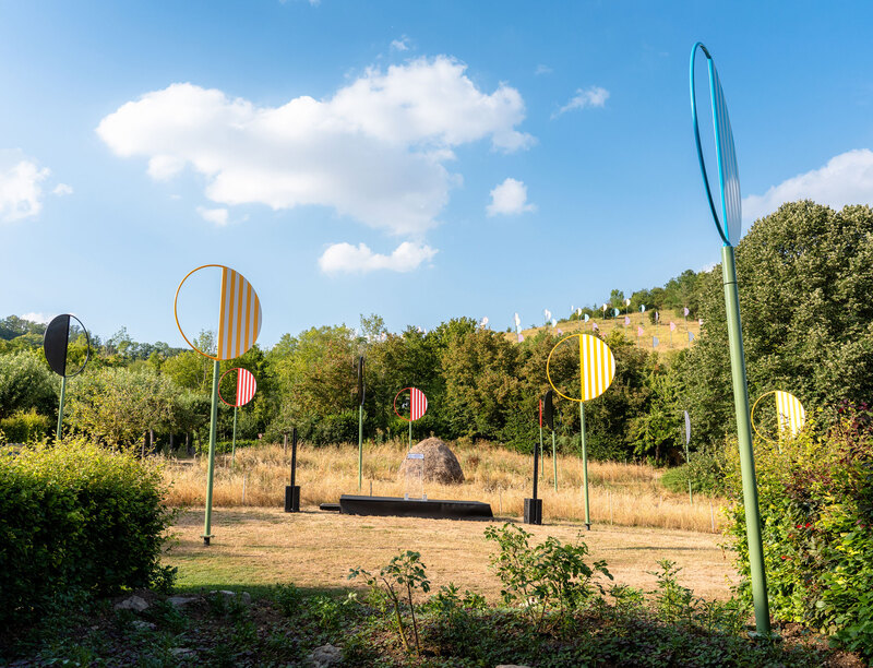 Daniel Buren 'Plantations, travaux in situ' at Musée des impressionnismes de Giverny, France