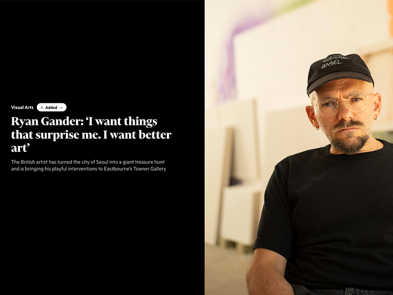Ryan Gander: ‘I want things that surprise me. I want better art – Financial Times